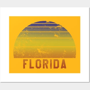 Florida Retro Vintage 70s Throwback Posters and Art